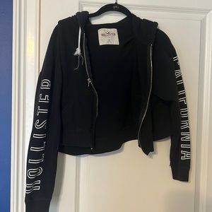 Hollister black cropped jacket size small